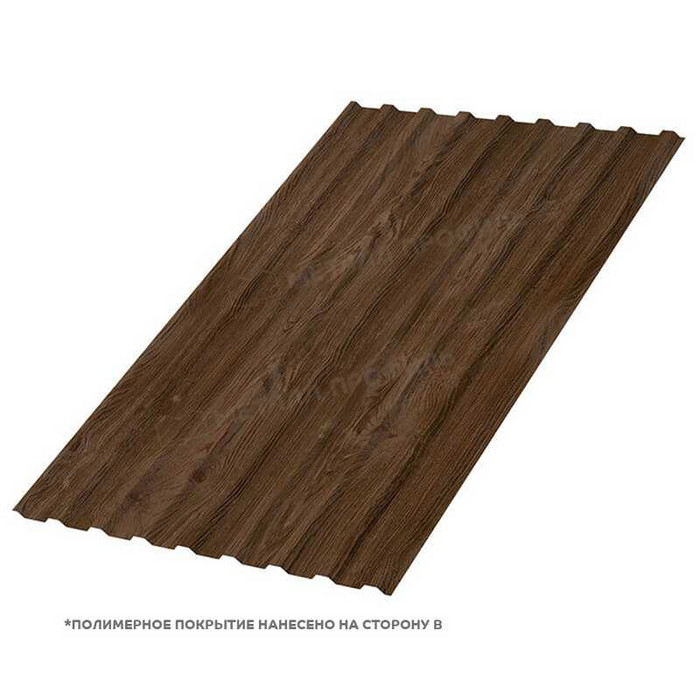 Профлист Металл-Профиль С-44 ECOSTEEL® 0.5 мм матовый Мореный Дуб | R