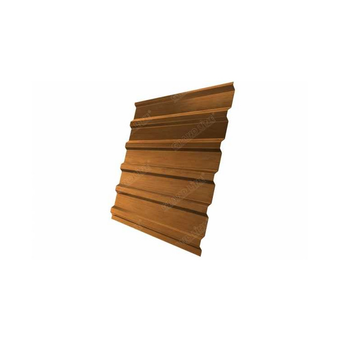 Профлист Grand Line С20В Print-double Elite 0.45 мм Golden Wood