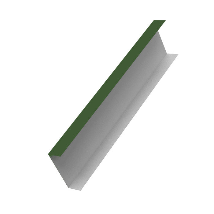 Декоративная накладка на столб универсальная 62х55 для забора жалюзи 0,5 Satin Matt TX RAL 6020 хромовая зелень (2м)