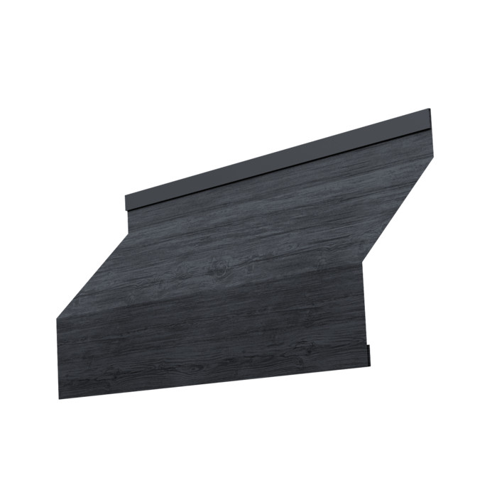 Ламель забора жалюзи Milan new 0,45 Print Premium Grey Wood TwinColor
