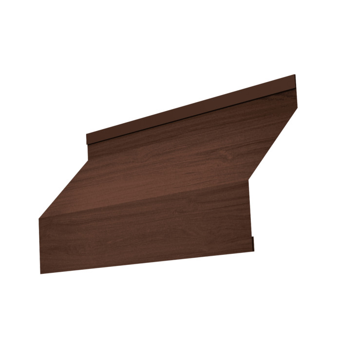 Ламель забора жалюзи Milan new 0,45 Print Elite Choco Wood TwinColor