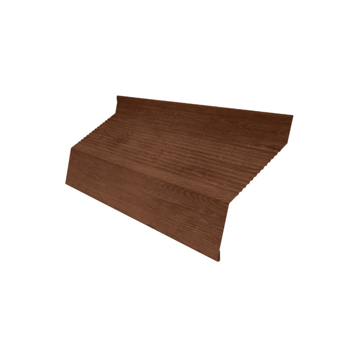 Ламель забора жалюзи Milan new gofr 0,45 Print Premium с пленкой Golden Wood Fresh TwinColor