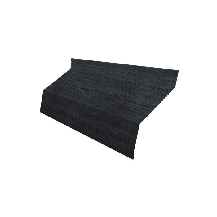 Ламель забора жалюзи Milan new gofr 0,45 Print Premium с пленкой Grey Wood TwinColor