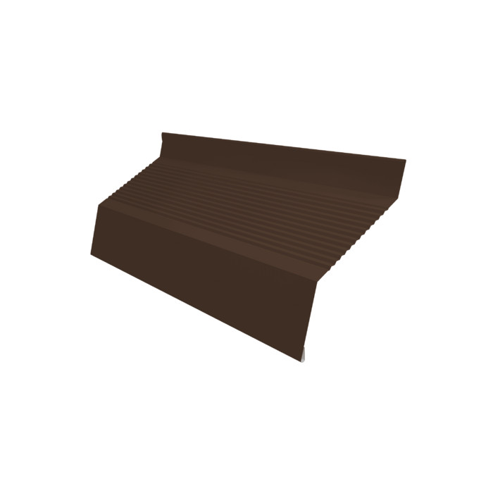 Ламель забора жалюзи Milan new gofr 0,5 Satin Matt с пленкой RAL 8017 шоколад