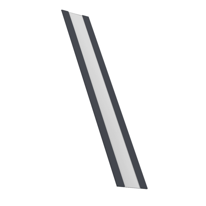 Крепежная планка жалюзи Milan, Milan Slim, Tokyo 0,45 Drap TX RAL 7024 мокрый асфальт (2м)