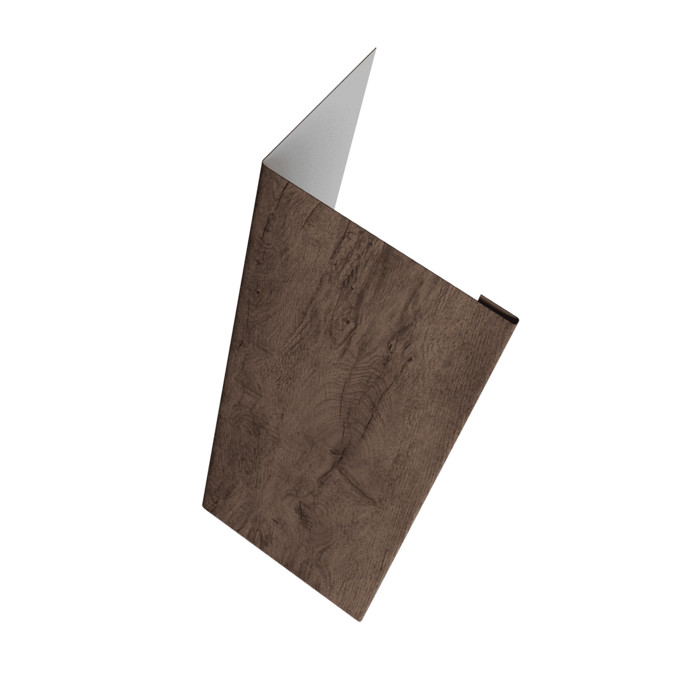 Нащельник (для калиток и ворот) 25х35 жалюзи Milan, Tokyo, Palermo 0,45 Print Premium Almond Wood Fresh (L2,0)