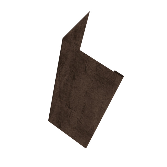 Нащельник (для калиток и ворот) 25х35 жалюзи Milan, Tokyo, Palermo 0,45 Print-double Elite Antique Wood (L2,5)