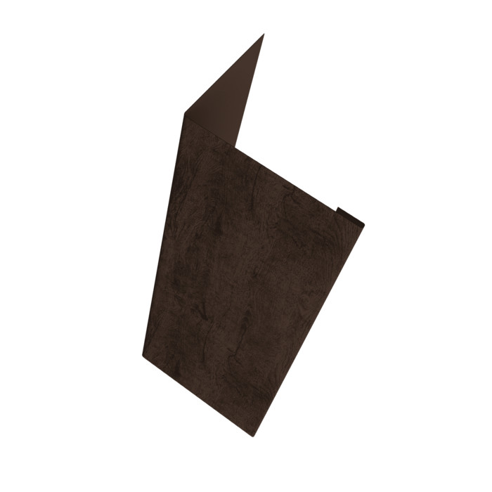 Нащельник (для калиток и ворот) 25х35 жалюзи Milan, Tokyo, Palermo 0,45 Print Elite Antique Wood TwinColor (L2,0)
