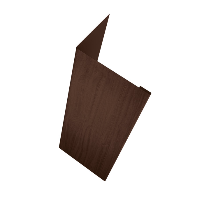 Нащельник (для калиток и ворот) 25х35 жалюзи Milan, Tokyo, Palermo 0,45 Print Elite Choco Wood TwinColor (L1,68)