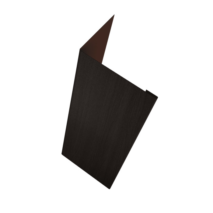 Нащельник (для калиток и ворот) 25х35 жалюзи Milan, Tokyo, Palermo 0,45 Print Elite Coffee Wood TwinColor (L2,5)