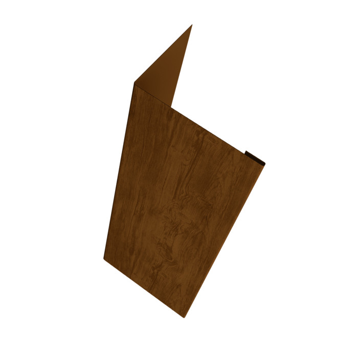 Нащельник (для калиток и ворот) 25х35 жалюзи Milan, Tokyo, Palermo 0,45 Print Elite Golden Wood TwinColor (L1,68)