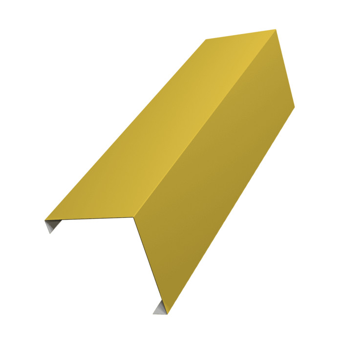 Декоративная накладка на столб универсальная угловая 80х80 для забора жалюзи 0,45 PE RAL 1018 цинково-желтый (1,8м)