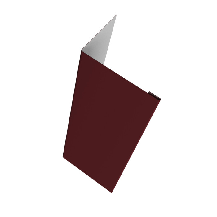 Нащельник (для калиток и ворот) 25х35 жалюзи Milan, Tokyo, Palermo 0,45 Drap RAL 3005 красное вино (L2,5)