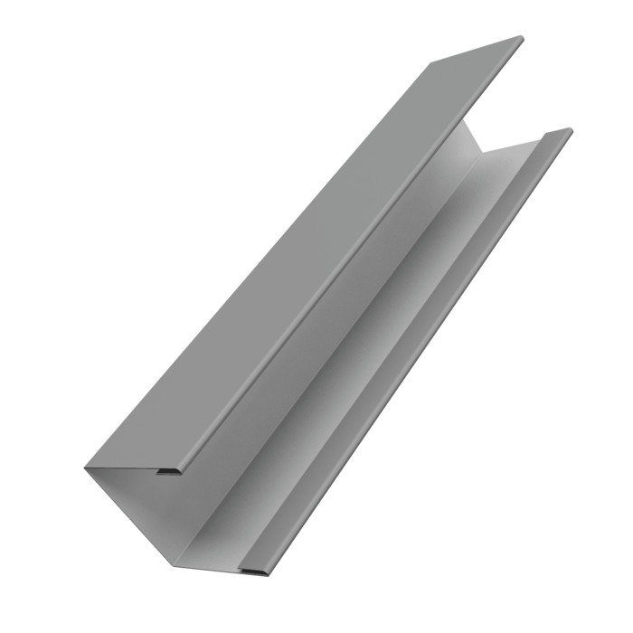 Крышка жалюзи Milan Slim 0,5 Satin RAL 9006 бело-алюминиевый (2м)