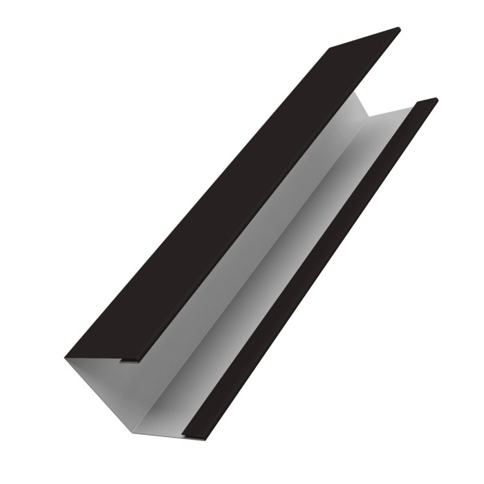 Крышка жалюзи Milan Slim 0,45 Drap RAL 9005 черный (2,5м)