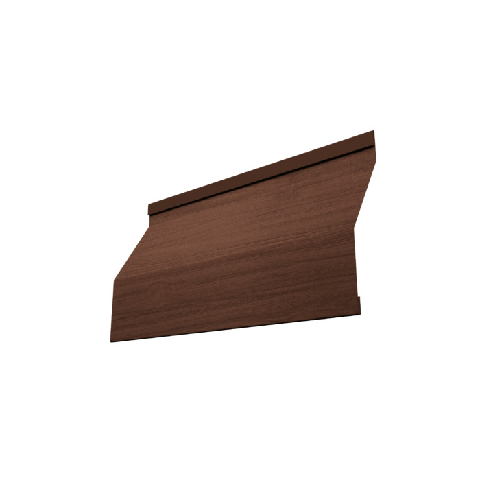 Ламель забора жалюзи Milan Slim 0,45 Print Elite Choco Wood TwinColor