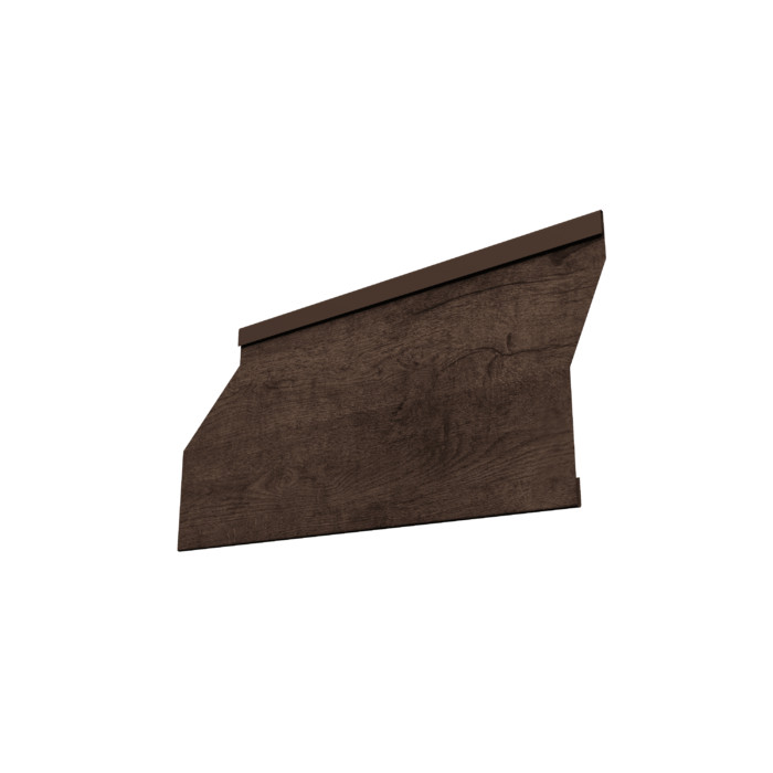Ламель забора жалюзи Milan Slim 0,45 Print Elite с пленкой Antique Wood TwinColor