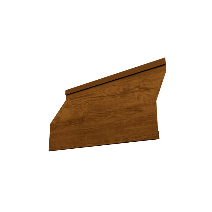 Ламель забора жалюзи Milan Slim 0,45 Print Elite с пленкой Golden Wood TwinColor