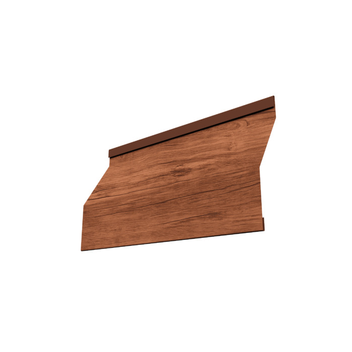 Ламель забора жалюзи Milan Slim 0,45 Print Premium с пленкой Rowan Wood Intense FTC