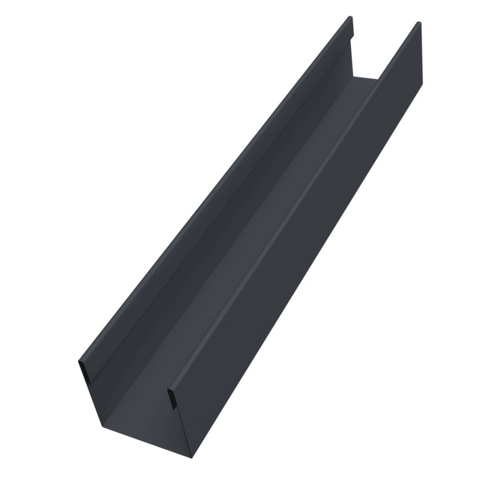 Стойка жалюзи Milan Slim 0,45 PE-Double RAL 7024 мокрый асфальт (2,5м)