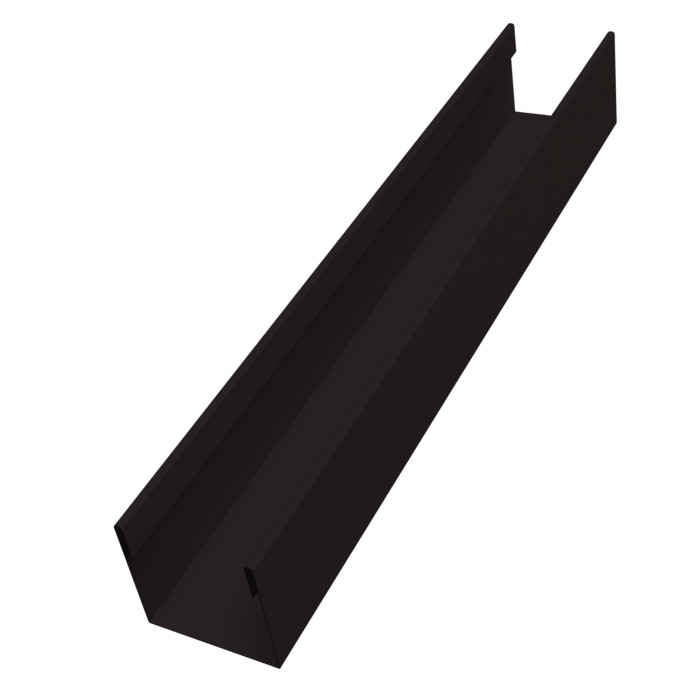 Стойка жалюзи Milan Slim 0,45 PE-Double RAL 9005 черный (2,5м)