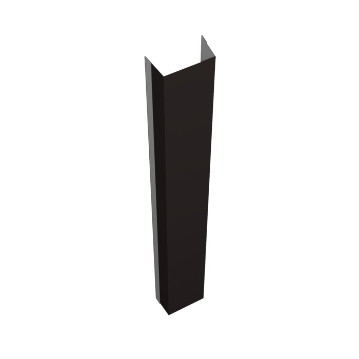 Крепежная планка нижняя Texas 0,45 Drap ST RAL 9005 черный (2,5м)