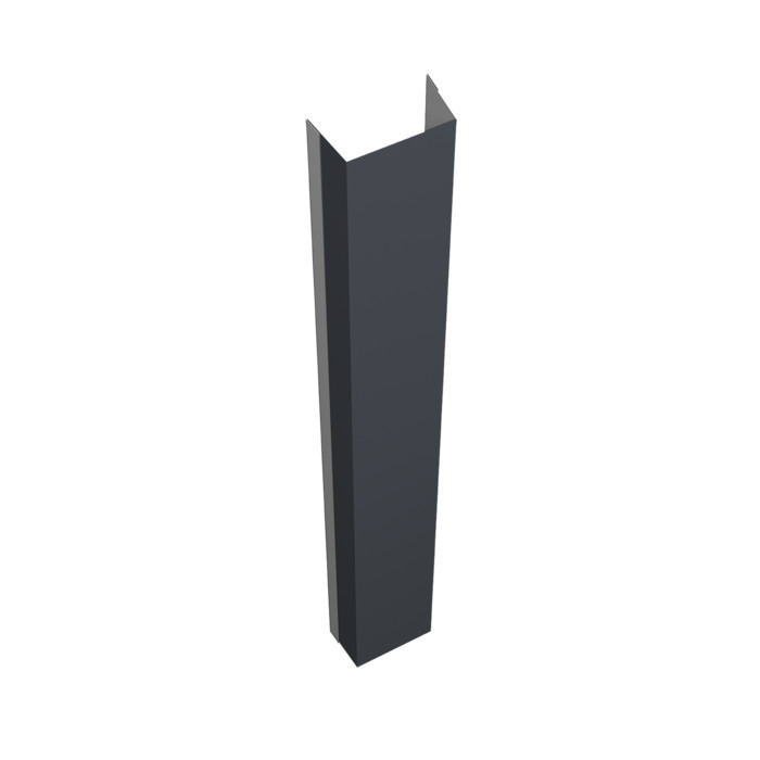 Крепежная планка нижняя Texas 0,5 Satin Matt RAL 7024 мокрый асфальт (2м)