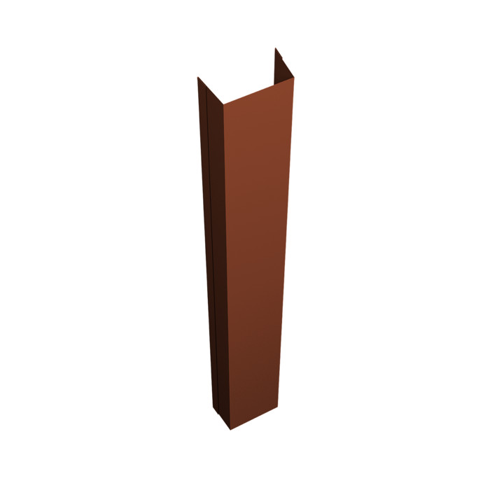 Крепежная планка нижняя Texas 0,5 Velur X RAL 8004 терракота (2м)