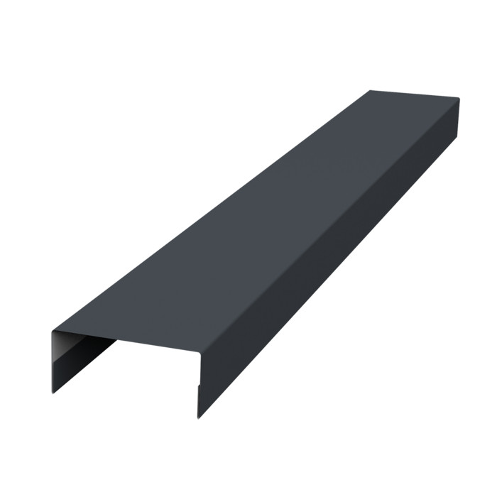 Крышка 45х20 жалюзи Texas 0,45 Drap ST RAL 7024 мокрый асфальт (3м)