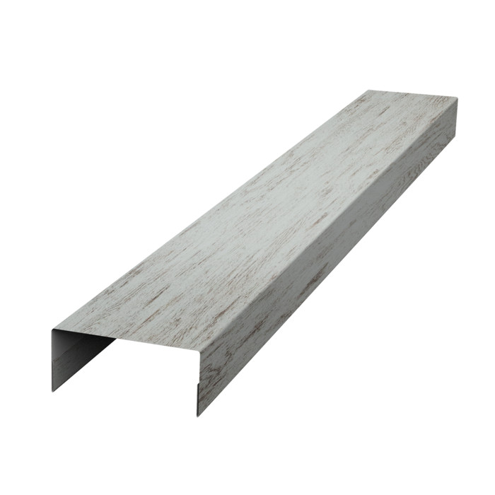 Крышка 45х20 жалюзи Texas 0,45 Print Elite Snow Wood TwinColor (2м)