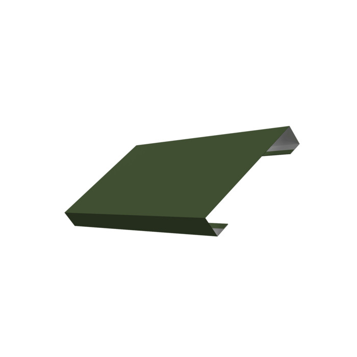 Ламель лицевая 125 забора жалюзи Texas 0,5 Satin Matt TX RAL 6020 хромовая зелень
