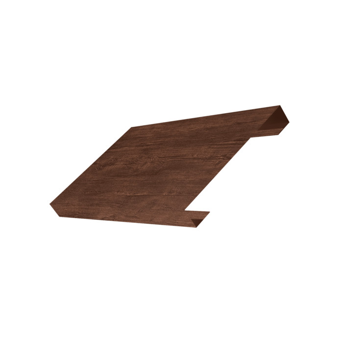 Ламель лицевая 150 забора жалюзи Texas 0,45 Print Premium с пленкой Cherry Wood Dark FTC
