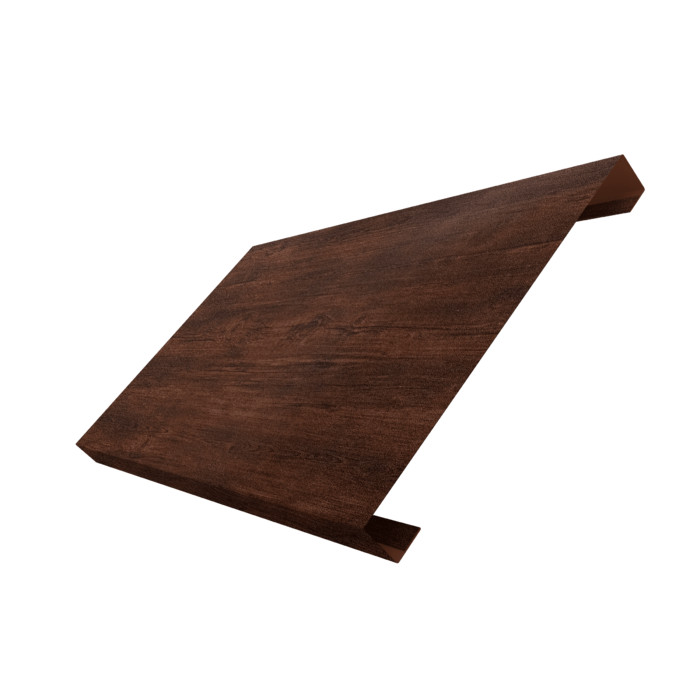 Ламель лицевая 200 забора жалюзи Texas 0,45 Print Premium с пленкой Cherry Wood Dark FTC