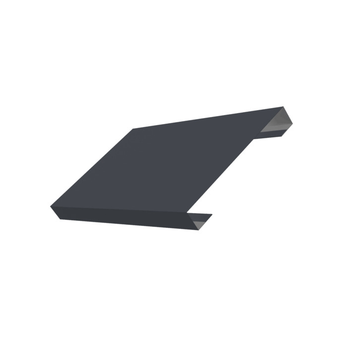 Ламель лицевая стартовая/финишная забора жалюзи Texas 80мм (с запол. ламелями 150) 0,5 Drap TX RAL 7024 мокрый асфальт