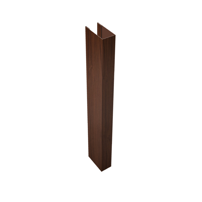 Стойка Texas для калиток и ворот 0,45 Print Elite Choco Wood TwinColor (2м)