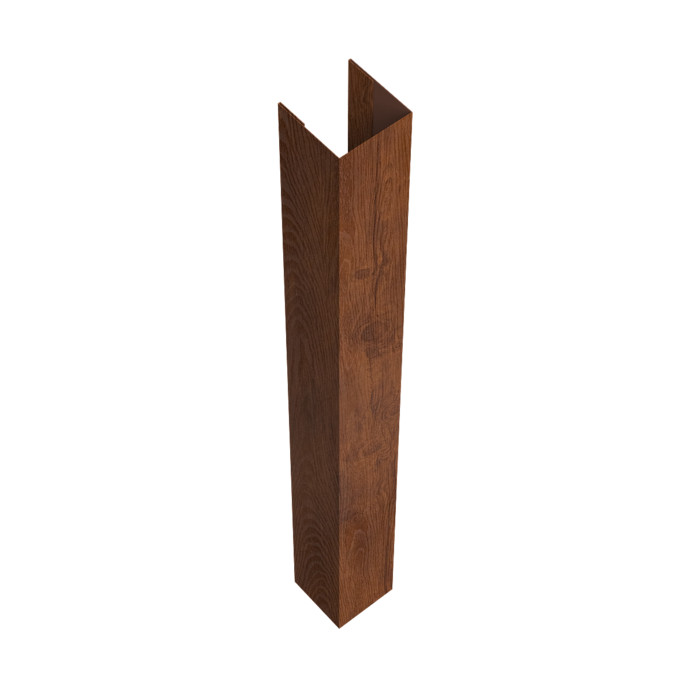 Стойка жалюзи Texas для монтажа без крепежного вкладыша 0,45 Print Premium Golden Wood Fresh TwinColor (2,5м)