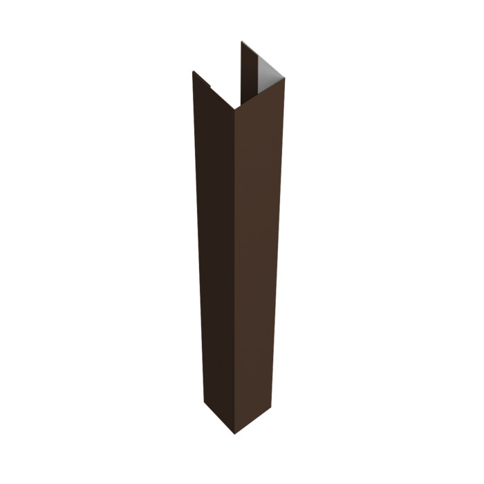 Стойка жалюзи Texas для монтажа без крепежного вкладыша 0,5 PurLite Matt RAL 8017 шоколад (3м)