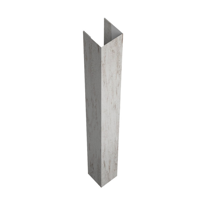 Стойка жалюзи Texas для монтажа с крепежным вкладышем 0,45 Print Elite Snow Wood TwinColor (2,5м)