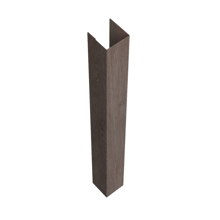 Стойка жалюзи Texas для монтажа с крепежным вкладышем 0,45 Print Elite White Wood TwinColor (2,5м)