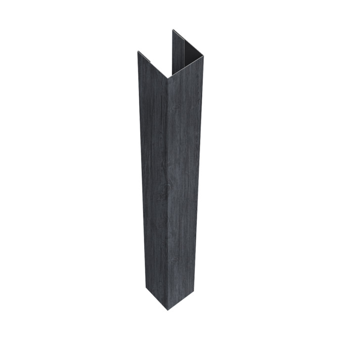 Стойка жалюзи Texas для монтажа с крепежным вкладышем 0,45 Print Premium Grey Wood TwinColor (2,5м)