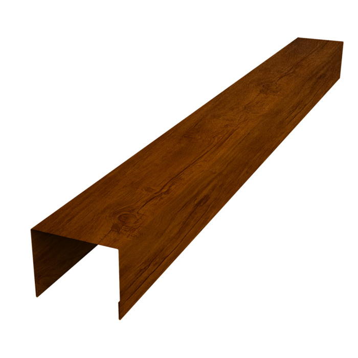 Крышка для забора жалюзи Palermo 0,45 Print-double Premium Golden Wood Intense F (2м)