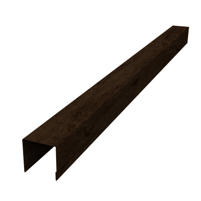 Планка вертикальная лицевая для забора жалюзи Palermo 0,45 Print-Double Premium Antique Wood (2,5м)