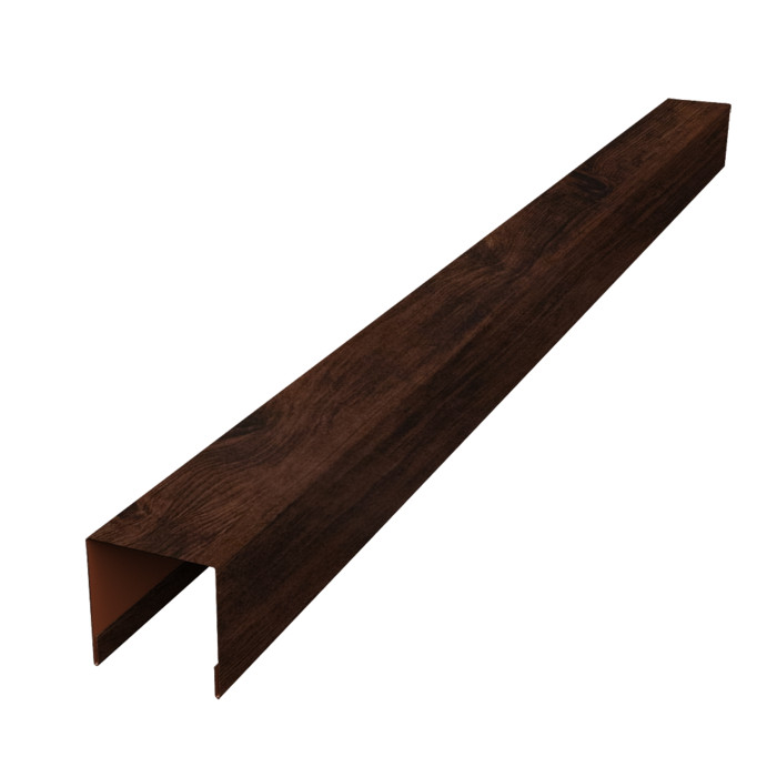 Планка вертикальная лицевая для забора жалюзи Palermo 0,45 Print Elite Cherry Wood TwinColor (2м)