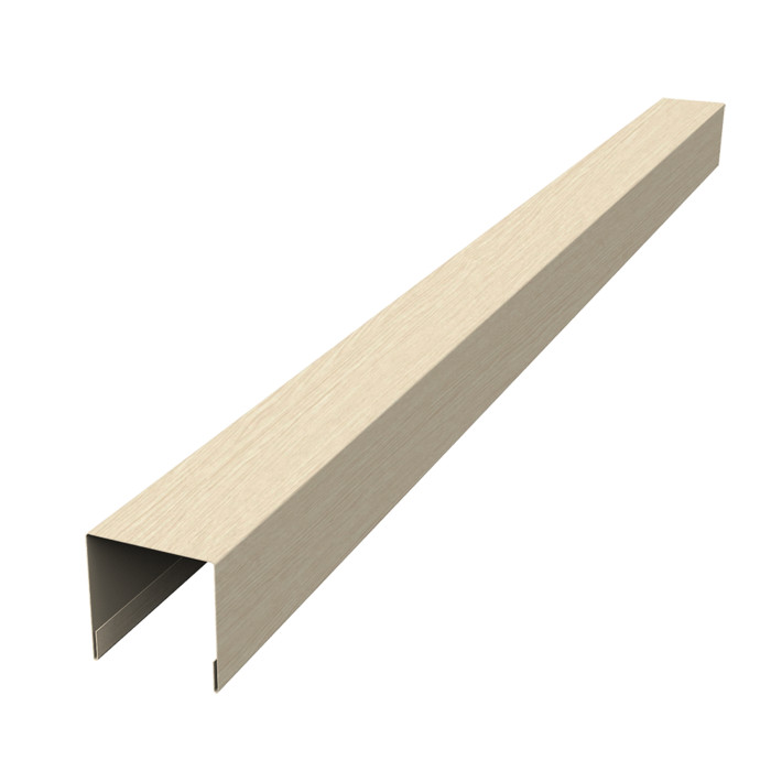 Планка вертикальная лицевая для забора жалюзи Palermo 0,45 Print Elite Milky Wood TwinColor (3м)