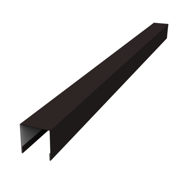 Планка вертикальная лицевая для забора жалюзи Palermo 0,5 Rooftop Бархат RAL 9005 черный (3м)