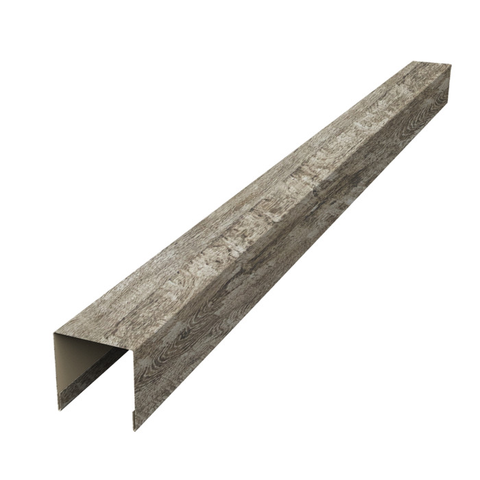Планка вертикальная лицевая для забора жалюзи Palermo 0,45 Print Elite Nordic Wood TwinColor (2,5м)