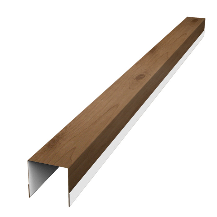 Планка вертикальная обратная для забора жалюзи Palermo 0,45 Print Premium Pine Wood Fresh (2м)