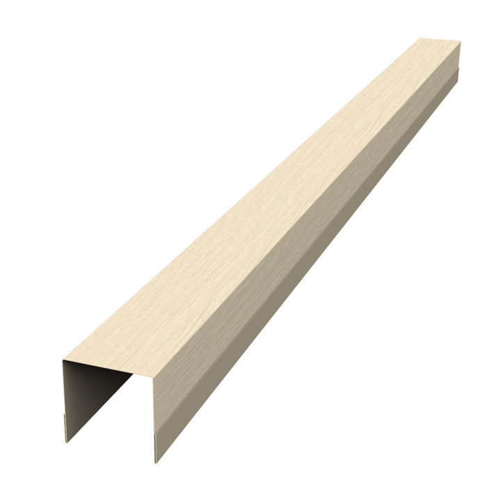 Планка вертикальная обратная для забора жалюзи Palermo 0,45 Print Elite Milky Wood TwinColor (1,8м)