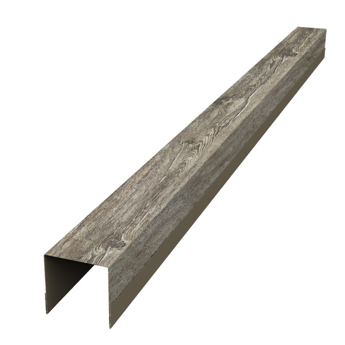 Планка вертикальная обратная для забора жалюзи Palermo 0,45 Print Elite Nordic Wood TwinColor (2м)
