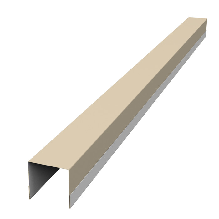 Планка вертикальная обратная для забора жалюзи Palermo 0,5 Satin RAL 1015 светлая слоновая кость (2м)
